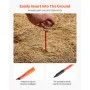 500Pcs Reflective Driveway Markers 1/4" Dia 48 in Snow Stakes Reflectors Orange