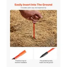 500Pcs Reflective Driveway Markers 1/4" Dia 48 in Snow Stakes Reflectors Orange