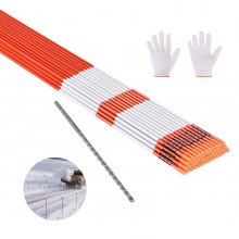 100Pcs Reflective Driveway Markers 5/16" Dia 72 in Snow Stakes Reflectors Orange