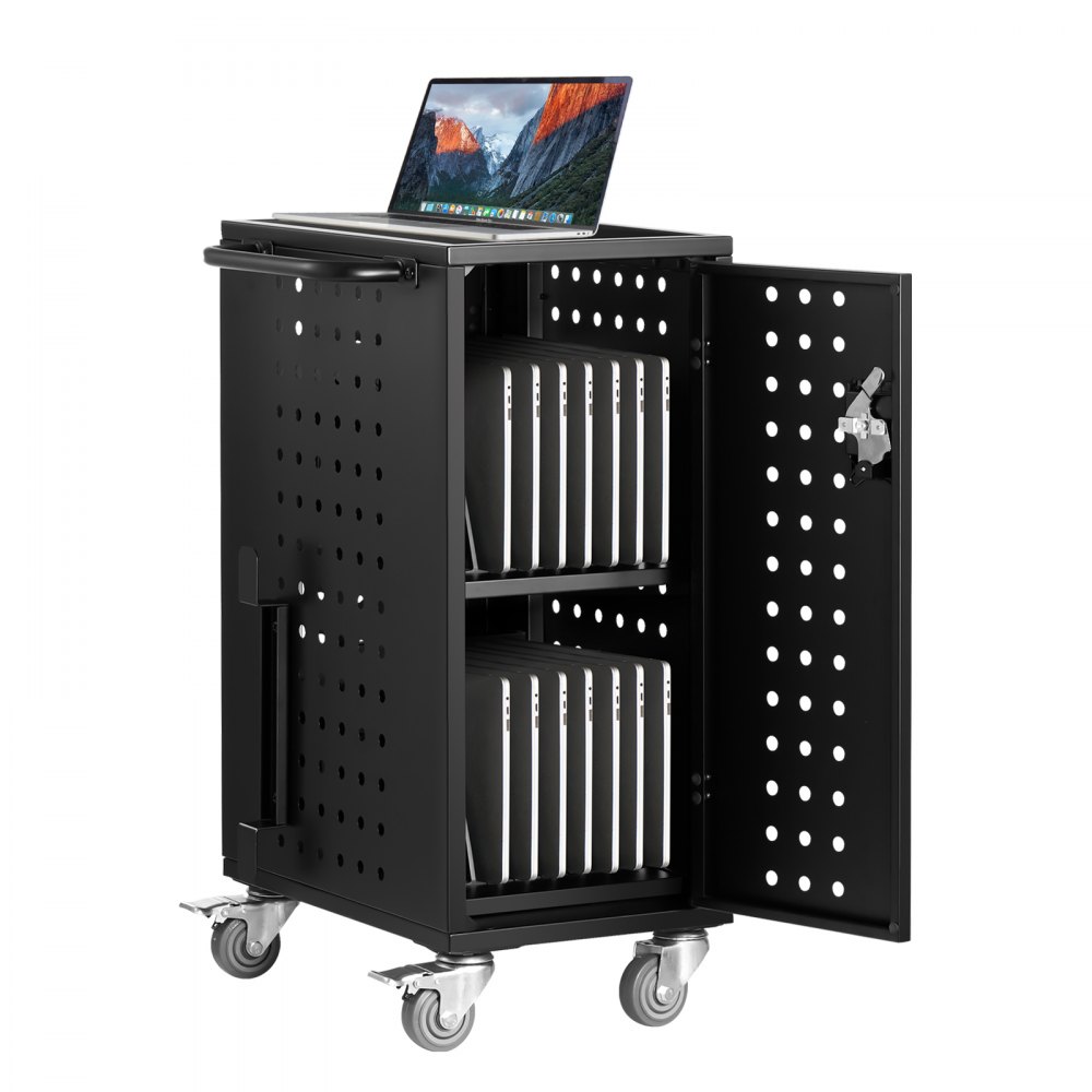 Charging Cart Mobile Locking Charging Cart 16 Devices for Laptop & Tablet