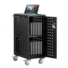 VEVOR Charging Cart Mobile Locking Charging Cart 16 Devices for Laptop & Tablet