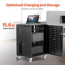 VEVOR Charging Cart Mobile Locking Charging Cart 36 Devices for Laptop & Tablet