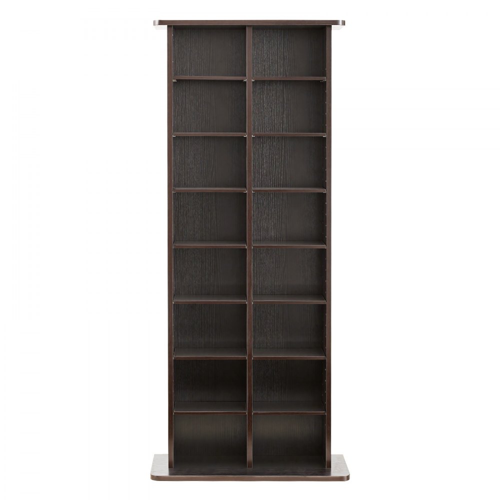 VEVOR Media Storage Cabinet, 8-Tier DVD Shelf Organizer, 559 x 222 x 1295 mm Multimedia Storage Organizer for CDs, DVDs, Books and Games, CD Shelf for Living Room, Home Office, Recording Room