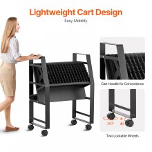 Charging Cart Mobile Open Charging Cart 16 Devices for Laptop and Tablet