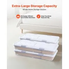 Under Bed Storage with Wheels 31.7x15.6x6.9 Inch Rolling Storage Bags 4 Pack