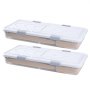 VEVOR - Organizador de zapatos con ruedas para debajo de la cama (39,8 x 20,1 x 5,9 pulgadas), con tapa y cierre gris, para ropa, zapatos y mantas (paquete de 2)