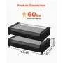 Under Bed Storage with Wheels 30.3 x 18.5 x 6.8 Inch Rolling Storage Bags 2 Pack