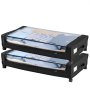 VEVOR - Caja de almacenamiento con ruedas para debajo de la cama, 77 x 47 x 17 cm, con tapa transparente, organizador de zapatos, para ropa, zapatos, mantas y dormitorio (paquete de 2)