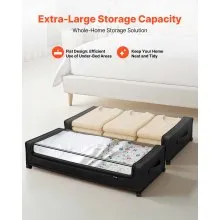 Under Bed Storage with Wheels 30.3 x 18.5 x 6.8 Inch Rolling Storage Bags 2 Pack