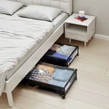 Under Bed Storage with Wheels 36 x 18.1 x 7.3 Inch Rolling Storage Bags 2 Pack