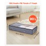 Under Bed Storage 90L Stackable Shoes Organization Box with Clear Lid 6 Pack