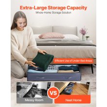 Under Bed Storage 90L Stackable Shoes Organization Box with Clear Lid 6 Pack