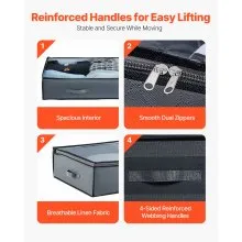 Under Bed Storage 90L Stackable Shoes Organization Box with Clear Lid 6 Pack