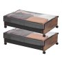 VEVOR Under Bed Storage with Wheels, 650 x 460 x 180 mm Underbed Containers, Underbed Shoes Organizer with Lockable Wheels, Rolling Under the Bed Storage Bins for Clothes, Shoes, Blankets, 2 Pack
