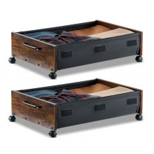 Under Bed Storage with Wheels 25.6x18.1x7.1 Inch Rolling Storage Bags 2 Pack