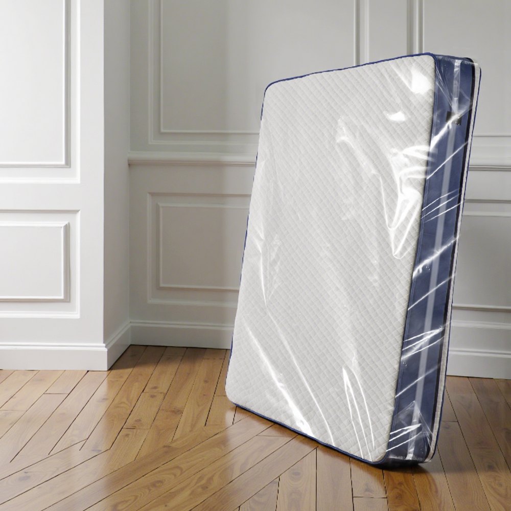VEVOR Plastic Mattress Bag, 2 Mil Thick Mattress Storage Bag, Wear-Resistant and Waterproof Plastic Bed Cover with Reinforced Corner Design, Heavy-Duty Mattress Moving Supplies (2 Pack, Queen Size)