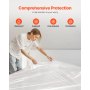 Plastic Mattress Bag 2 PK Bed Cover for Moving and Storage (2 Mil & Queen Size)