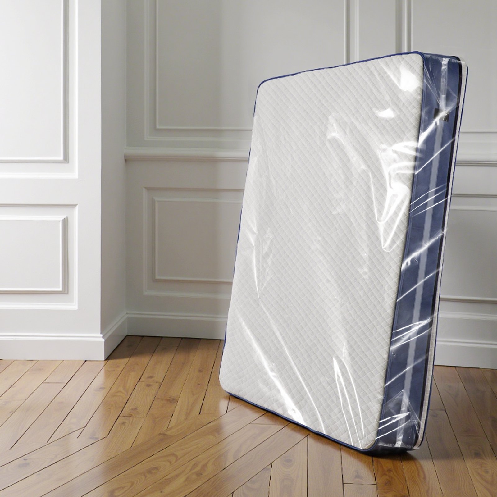 VEVOR Plastic Mattress Bag, 2 Mil Thick Mattress Storage Bag, Wear-Resistant and Waterproof Plastic Bed Cover with Reinforced Corner Design, Heavy-Duty Mattress Moving Supplies (2 Pack, Queen Size)