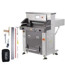 VEVOR Electric Hydraulic Paper Cutter, Heavy Duty Paper Cutter Machine 26" /660.4mm Cutting Width, 3.14"/80mm Cutting Thickness, Electric Paper Trimmer with 7" Touchscreen Numerical Control