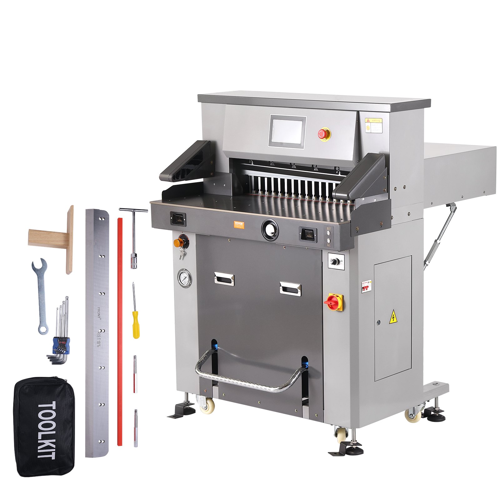 VEVOR Electric Hydraulic Paper Cutter, Heavy Duty Paper Cutter Machine 26" /660.4mm Cutting Width, 3.14"/80mm Cutting Thickness, Electric Paper Trimmer with 7" Touchscreen Numerical Control