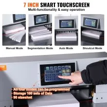 VEVOR Electric Paper Cutter, Heavy Duty Paper Trimmer 19" /482.6mm Cutting Width, 3.14"/80mm Cutting Thickness, Electric  Paper Cutting Machine with 7" Touchscreen Numerical Control Function