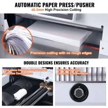 VEVOR Electric Paper Cutter, Heavy Duty Paper Trimmer 19" /482.6mm Cutting Width, 3.14"/80mm Cutting Thickness, Electric  Paper Cutting Machine with 7" Touchscreen Numerical Control Function