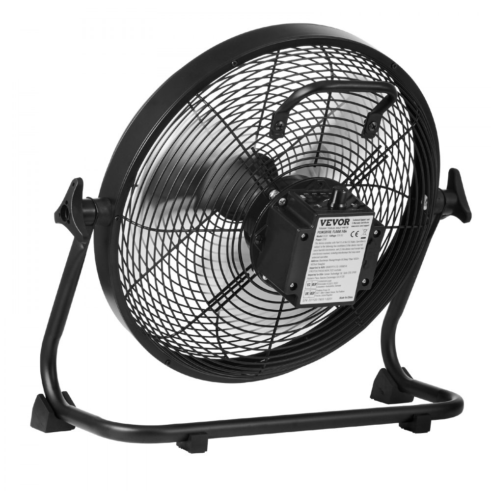 VEVOR Cordless Fan 12 in, Portable Quiet Personal Fan for Home or Office, 360 Degree Manual Pivoting Head, Stepless Speed Regulation High Velocity Cordless Fan, Heavy Duty Metal Industrial Floor Fans