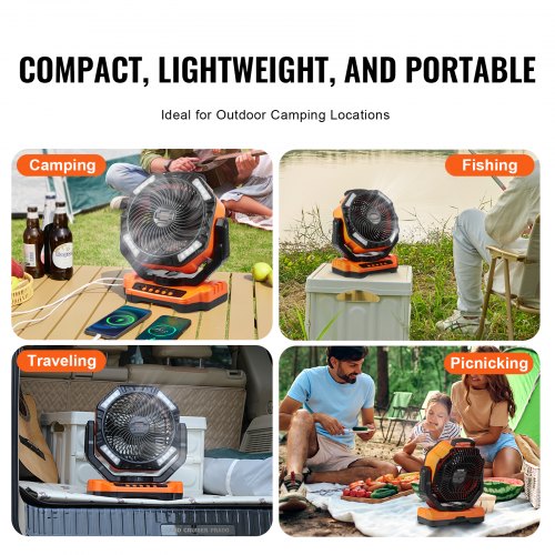 Akuventilaator LED-lambiga, 334 mm — pilt 6