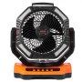 front view of a VEVOR portable fan with an orange base featuring control buttons.