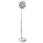 Ventilador de pé oscilante dobrável VEVOR de 8 polegadas com controle remoto, ventilador silencioso de mesa portátil ajustável de 4 velocidades, ventilador pequeno USB recarregável de 7200 mAh, ventilador de chão giratório dobrável para quarto, escritório e viagens