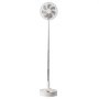 Ventilador de pé oscilante dobrável VEVOR de 8 polegadas com controle remoto, ventilador silencioso de mesa portátil ajustável de 4 velocidades, ventilador pequeno USB recarregável de 7200 mAh, ventilador de chão giratório dobrável para quarto, escritório e viagens
