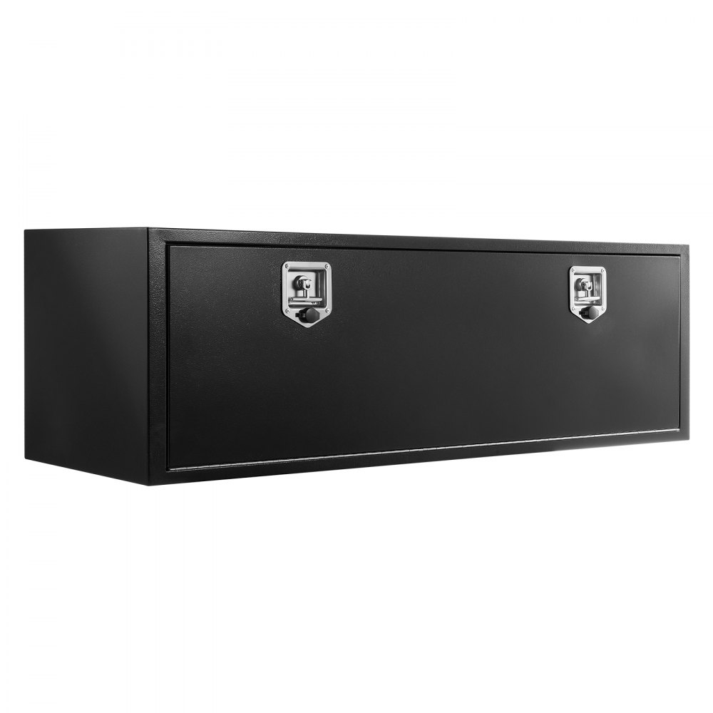 VEVOR Underbody Truck Tool Box, 1524 x 457 x 457 mm Heavy Duty Steel Trailer Storage Box with Lock & Keys, Waterproof Trailer Storage Organizer Under Body Chest with T-Handle for Truck Van SUV, Black