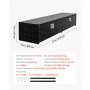 VEVOR Truck Tool Box, 72 x 13 x 16 Inch, Black Aluminum Tread Topsider Toolbox with Dual Drop Doors, Heavy Duty Lockable Storage and Organization Box with Latch, Corrosion-Resistant, for Truck Bed