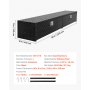 VEVOR Truck Tool Box, 88 x 16 x 13 Inch, Black Aluminum Tread Topsider Toolbox with Dual Drop Doors, Heavy Duty Lockable Storage and Organization Box with Latch, Corrosion-Resistant, for Truck Bed