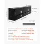 VEVOR Contractor Truck Tool Box, 81.5 x 21 x 13 in, Black Tread Aluminum TopSider Toolbox with Two Lower Drawers, Flip Up Door, Weather-Resistant Heavy Duty Storage Box, with Latch, for Truck Bed