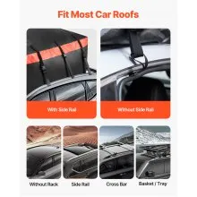 VEVOR Car Rooftop Cargo Carrier Bag, 20 Cubic Feet Roof Cargo Carrier, Heavy Duty 840D PVC 100% Waterproof Car Roof Luggage Bag for All Vehicle with/without Rack- with Lock, Anti-Slip Mat, 6 Door Hook