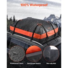 Car Rooftop Cargo Carrier Bag 15 Cubic Feet Car Roof Cargo Carrier 840D PVC