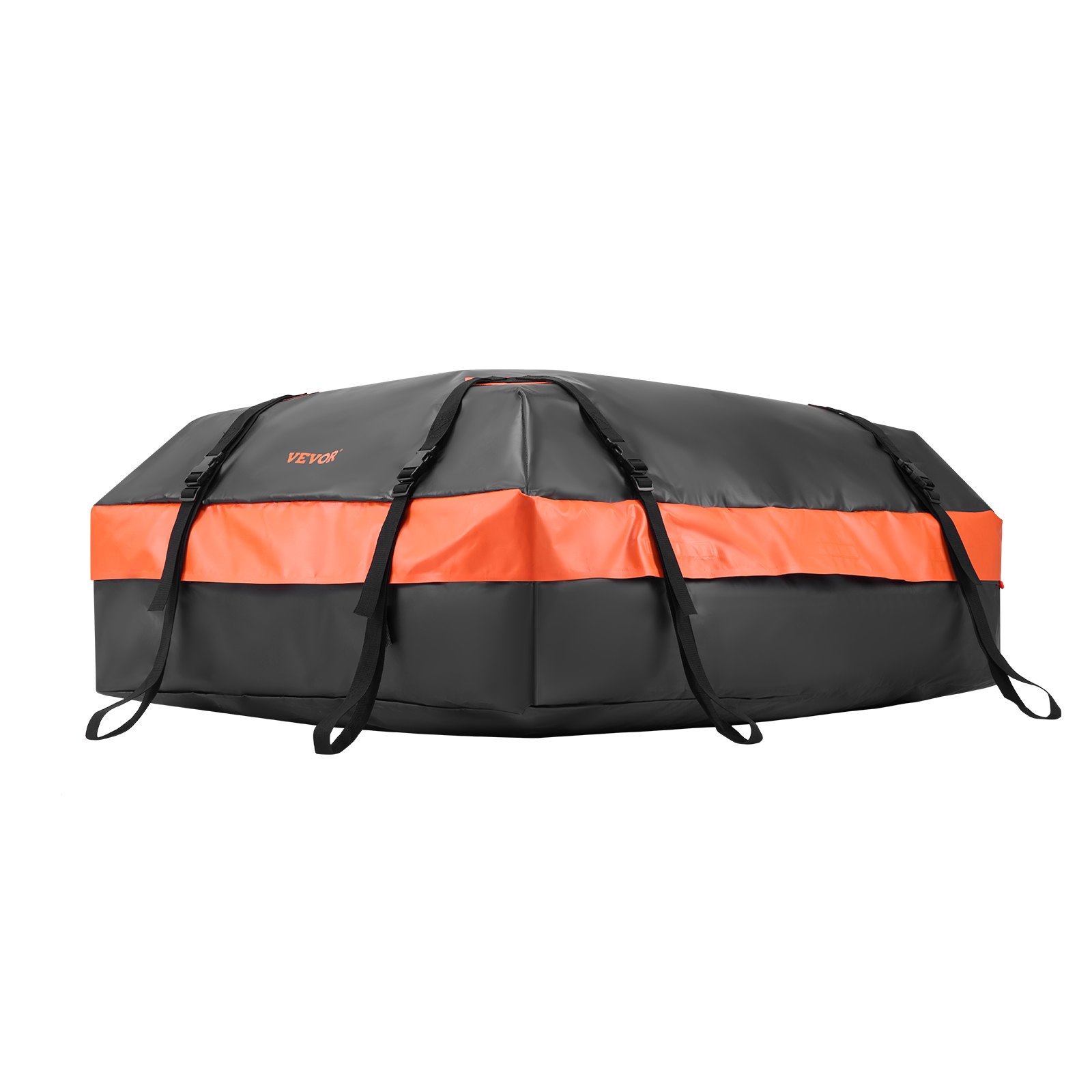 VEVOR Car Rooftop Cargo Carrier Bag, 15 Cubic Feet Car Roof Cargo Carrier, 100% Waterproof Heavy Duty 840D PVC Roof Luggage Bag for All Vehicle with/without Rack- with Lock, Non-Slip Mat, 4 Door Hooks