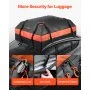 VEVOR Car Rooftop Cargo Carrier Bag, 21 Cubic Feet Car Roof Cargo Carrier, 100% Waterproof Heavy Duty 840D PVC Roof Luggage Bag for All Vehicle with/without Rack- with Lock, Non-Slip Mat, 6 Door Hooks