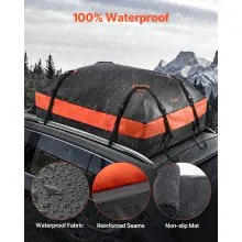 VEVOR Car Rooftop Cargo Carrier Bag 21 Cubic Feet Roof Cargo Carrier 840D PVC