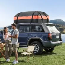 VEVOR Car Rooftop Cargo Carrier Bag, 21 Cubic Feet Car Roof Cargo Carrier, 100% Waterproof Heavy Duty 840D PVC Roof Luggage Bag for All Vehicle with/without Rack- with Lock, Non-Slip Mat, 6 Door Hooks