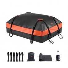 VEVOR Car Rooftop Cargo Carrier Bag, 21 Cubic Feet Car Roof Cargo Carrier, 100% Waterproof Heavy Duty 840D PVC Roof Luggage Bag for All Vehicle with/without Rack- with Lock, Non-Slip Mat, 6 Door Hooks