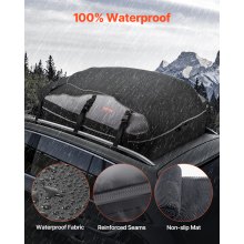 VEVOR Car Rooftop Cargo Carrier Bag 21 Cubic Feet Cargo Carrier for Car Roof