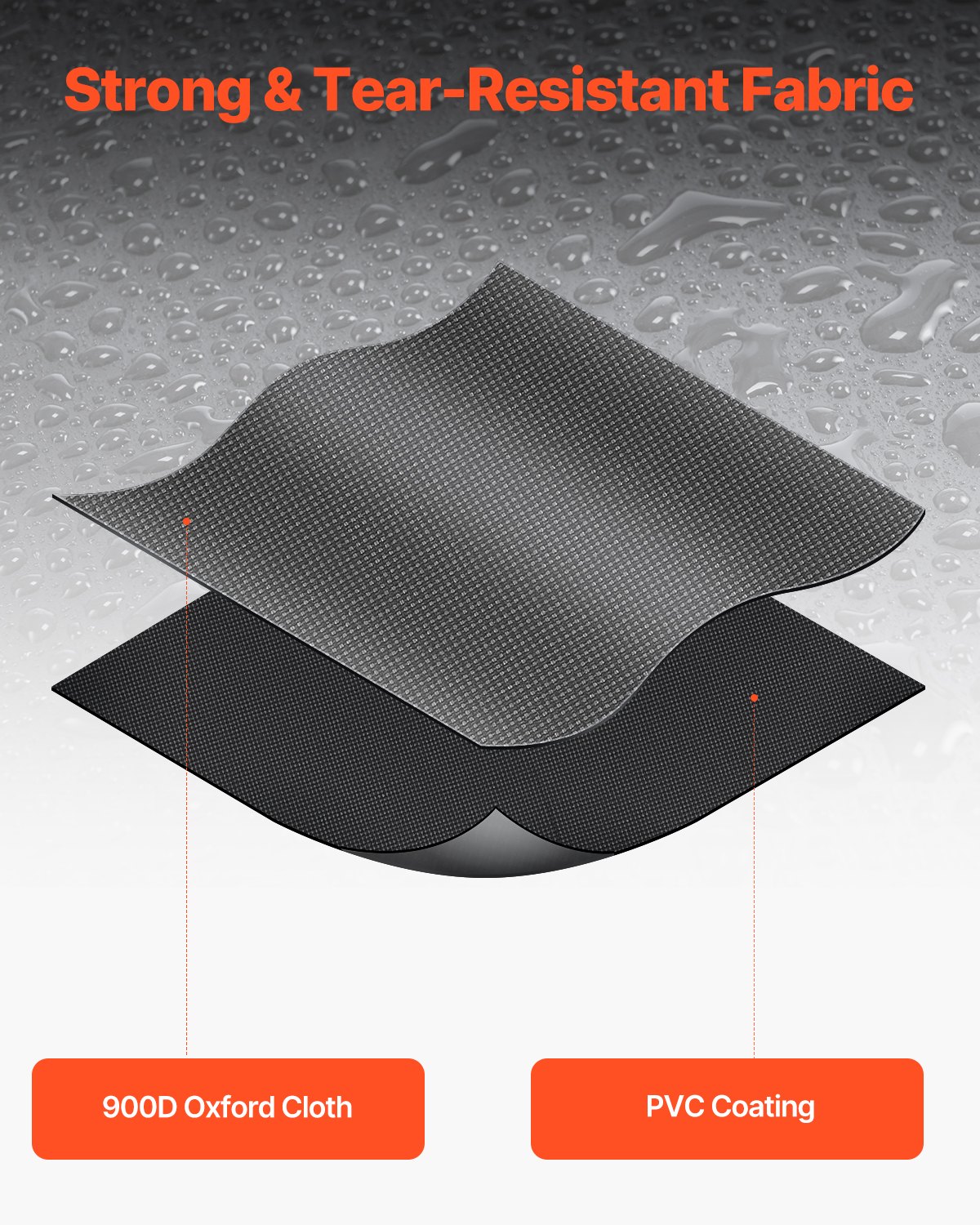 VEVOR Car Rooftop Cargo Carrier Bag, 21 Cubic Feet Cargo Carrier for Car Roof, 100% Waterproof 900D Oxford Cloth Roof Luggage Bag for All Vehicle with/without Rack- with Lock, Non-Slip Mat, Door Hooks