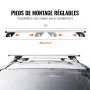 VEVOR Universal Roof Rack Cross Bars, 137.2cm Aluminum Roof Rack Crossbars, Fit Existing Raised Side Rail with Gap, 90.7kg Load Capacity, Adjustable Crossbars with Locks, for SUVs, Sedans, and Vans