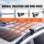 VEVOR Universal Roof Rack Crossbar for Vehicle with Side Rail Aluminum with Lock