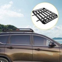 VEVOR Black Aluminium Roof Rack Basket Tray Luggage Cargo Carrier with Bars XL-B