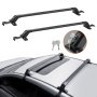 VEVOR Universal Roof Rack Cross Bars, Aluminum Roof Rack Crossbars, Fit Roof without Side Rail, 70 kg Load Capacity, Adjustable Bare Roof Crossbars with Locks, for SUVs, Sedans, and Vans