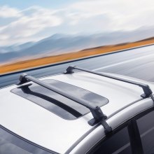 Bare transversale universale pentru portbagaj VEVOR, bare transversale din aluminiu pentru portbagaj, se potrivesc pe acoperiș fără șină laterală, capacitate de încărcare de 155 lbs, bare transversale reglabile pentru acoperiș fără încuietori, pentru SUV, sedanuri și furgonete