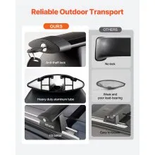 Roof Rack Cross Bars for Jeep Grand Cherokee 2014-2023/2011-2021 with Side Rails